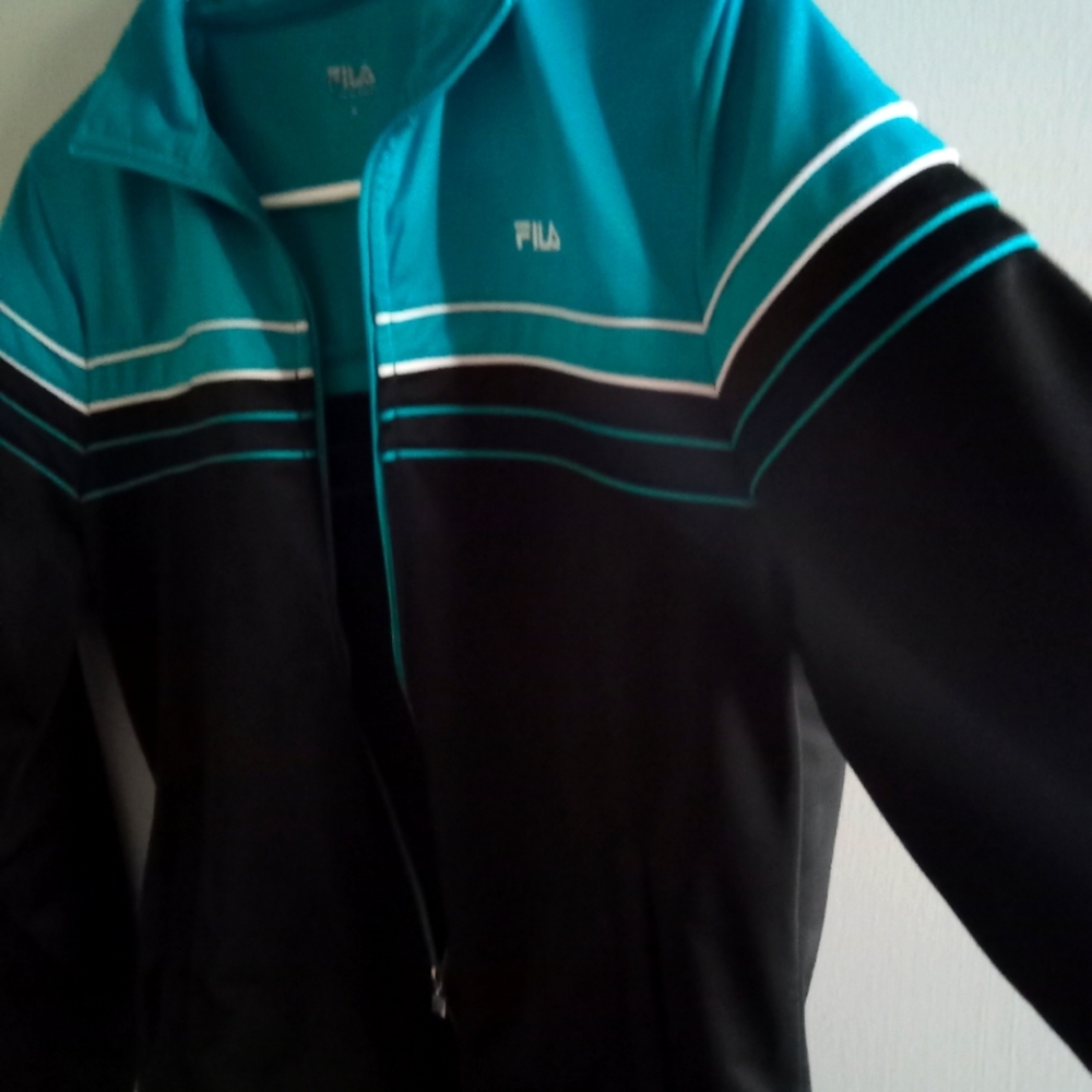 Medium, Fila, Black & Turquoise